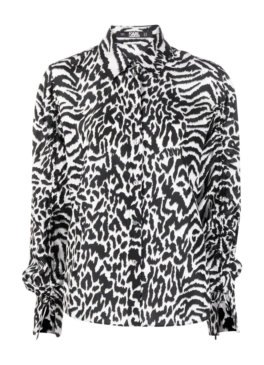 Camiseria karl lagerfeld shirt woman animal print silk shirt 240w1604 r04 talla multi
 