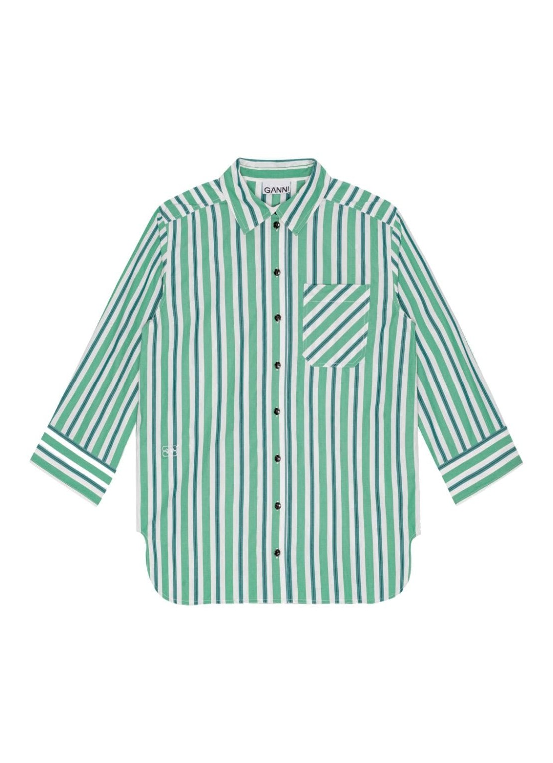 Camiseria ganni shirt woman stripe cotton shirt f9022 879 talla 40
 