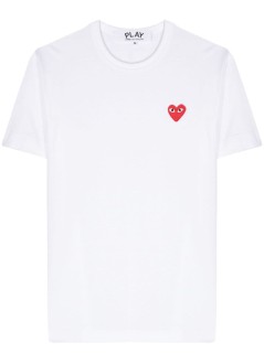 comme des garcons t-shirt man play t-shirt axt108051 white