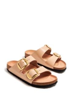 birkenstock flat shoe woman arizona bb lena high shine new beige hex 1026553 high shine new beige