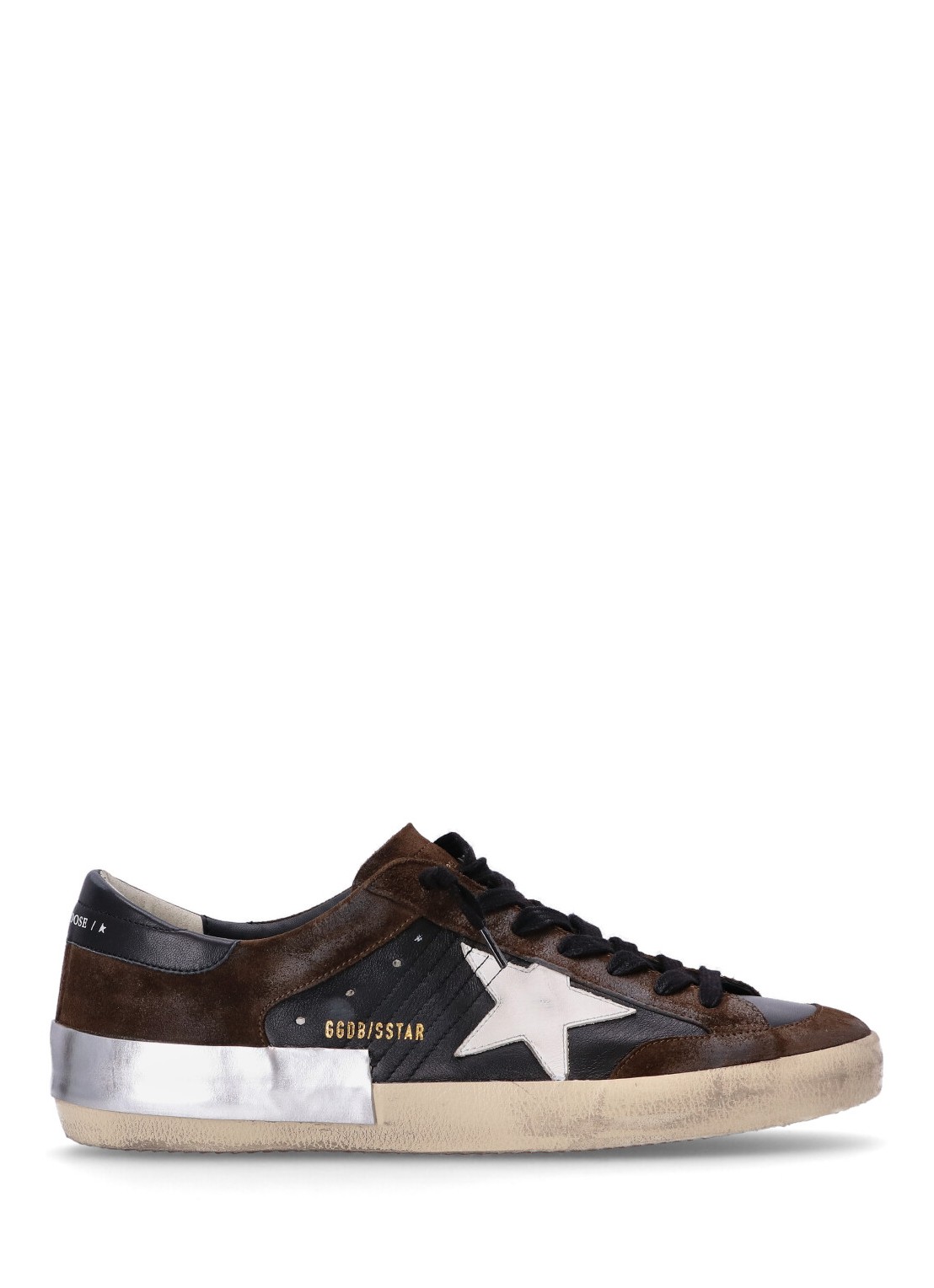 Sneaker golden goose sneaker man super-star nappa and suede upper leather star nappa heel gmf00659f0