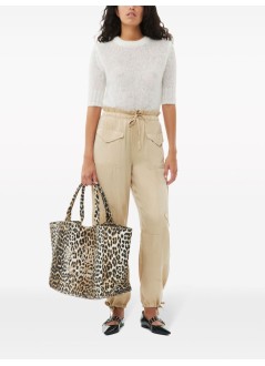 ganni handbag woman shopper xxl print a5822 943