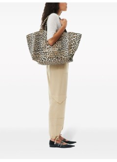 ganni handbag woman shopper xxl print a5822 943