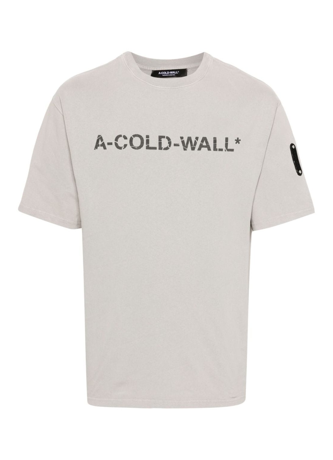 Camiseta a-cold-wall* t-shirt man overdye logo t-shirt acwmts186 cement cemt talla L
 