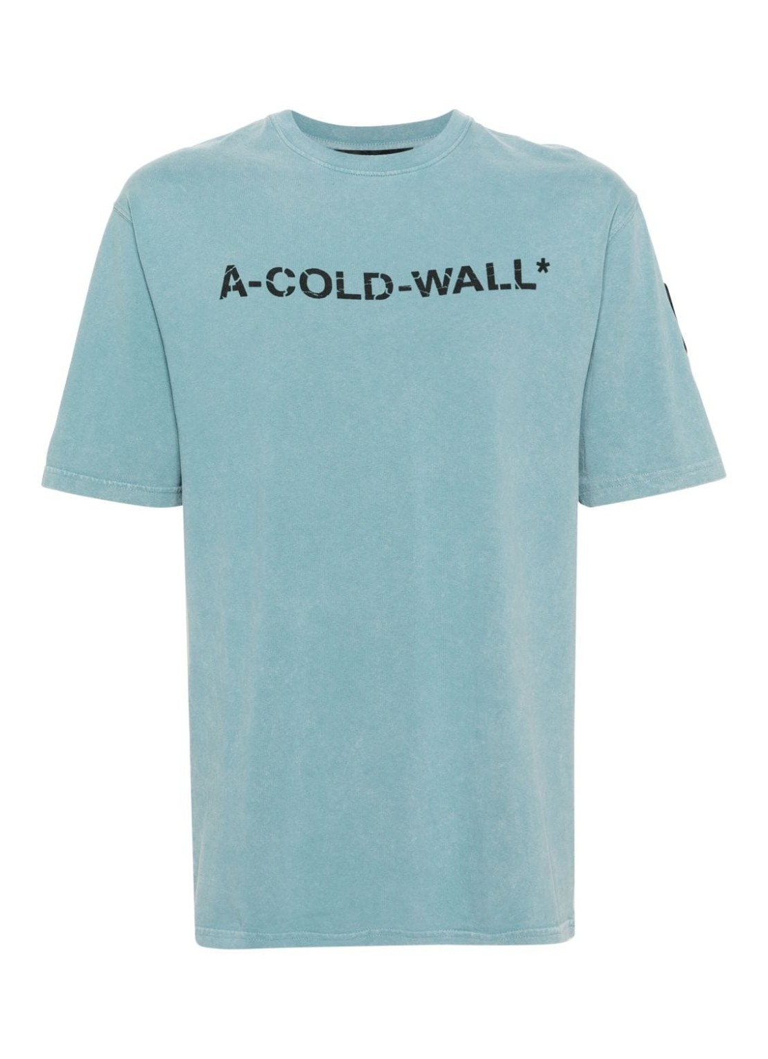 Camiseta a-cold-wall* t-shirt man overdye logo t-shirt acwmts186 faded teal fdtl talla Azul
 