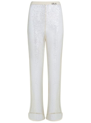 karl lagerfeld pantalon mujer karl dna sequin mesh trousers 240w2276 222