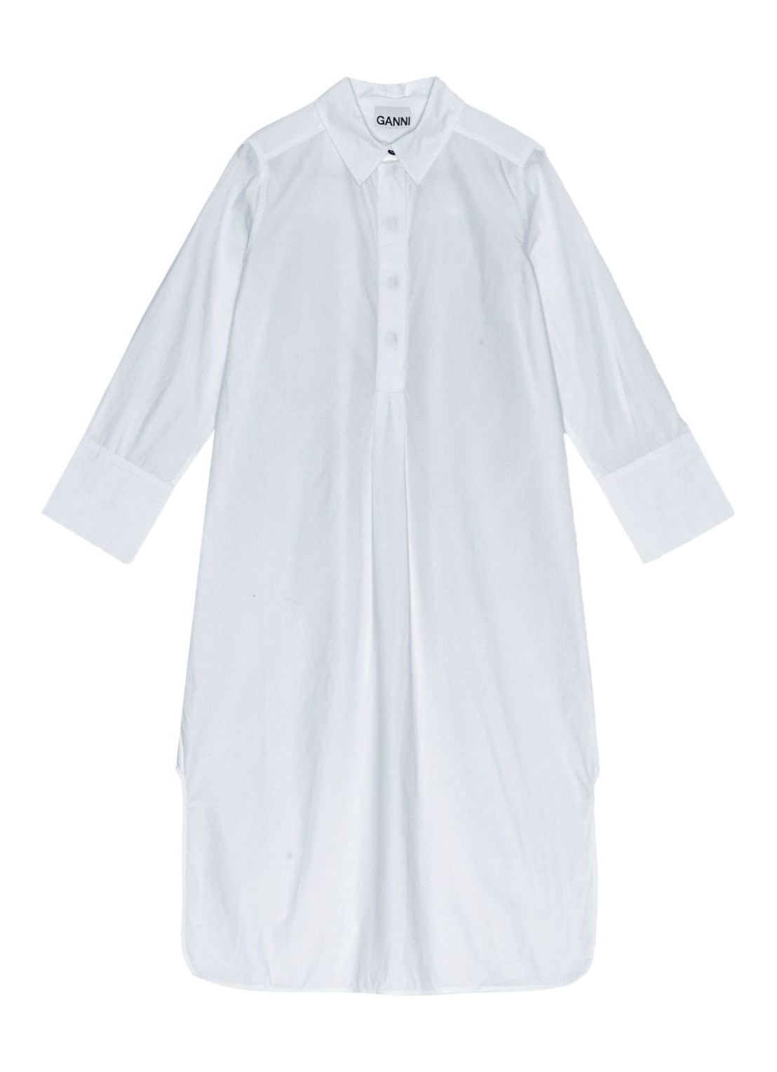 Vestido ganni dress woman cotton poplin oversized shirt dress f8999 151 talla blanco
 