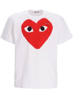 comme des garcons camiseta hombre play t-shirt axt026051 white