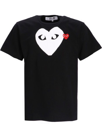comme des garcons camiseta hombre play t-shirt axt116051 black