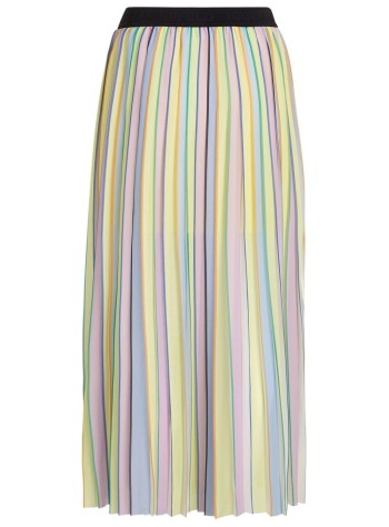stripe pleated skirt