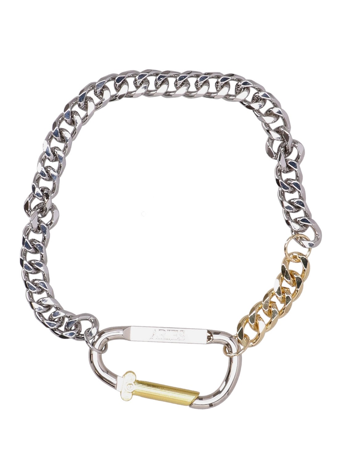 Collar aries collar mancolumn carabiner silver necklace - suar90163 sv talla S/M
 
