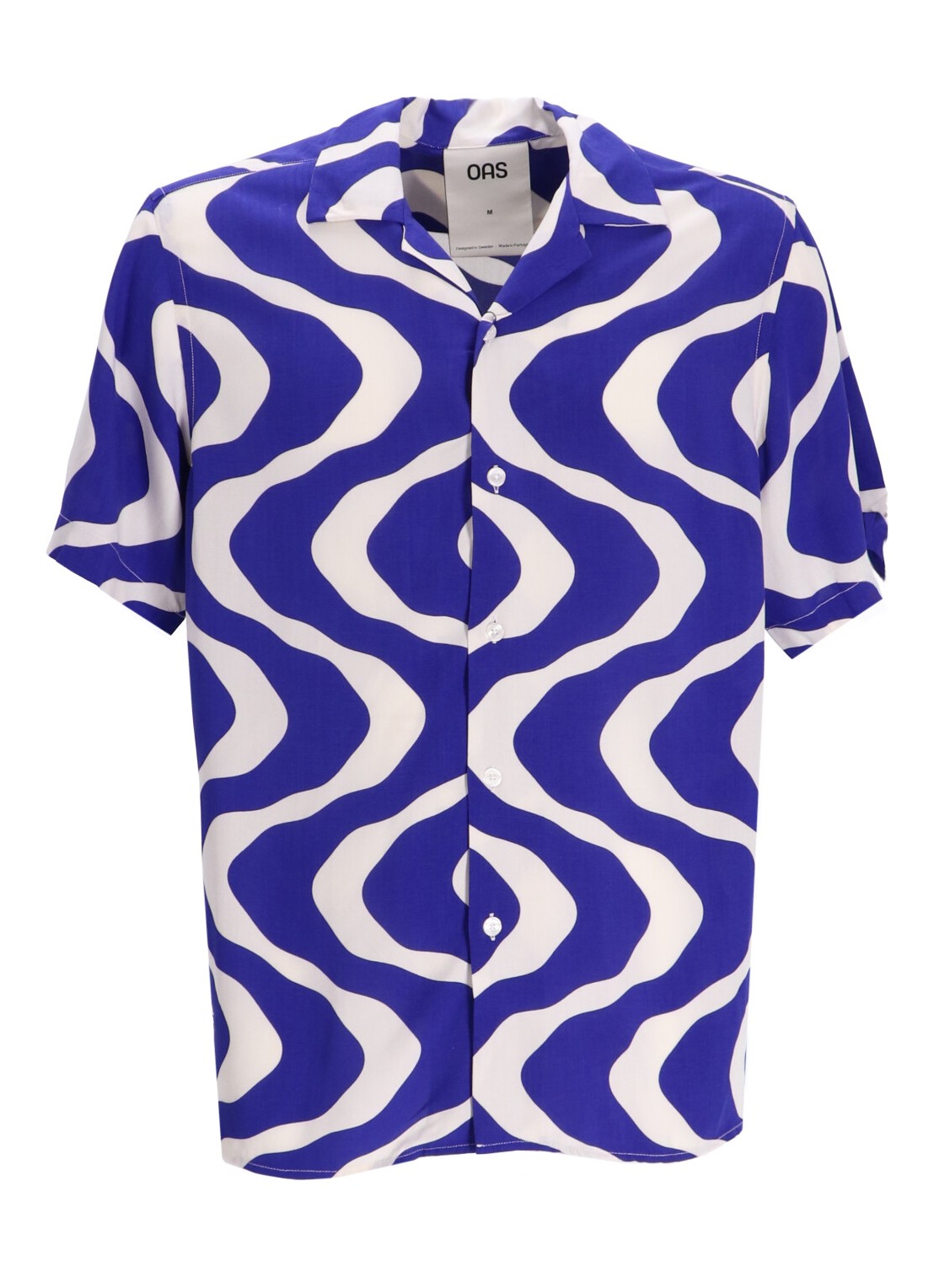 Camiseria oas shirt manblue rippling viscose shirt - 700550 blue talla S
 