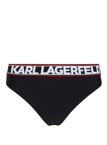 karl lagerfeld bikini braga mujer elongated logo bikini bottoms - 240w2222 999