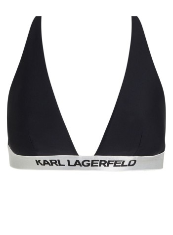 karl lagerfeld bikini sujetador mujer logo triangle top w/ elastic - 240w2218 999