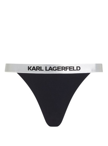 karl lagerfeld bikini braga mujer logo bikini bottom w/ elastic - 240w2219 999