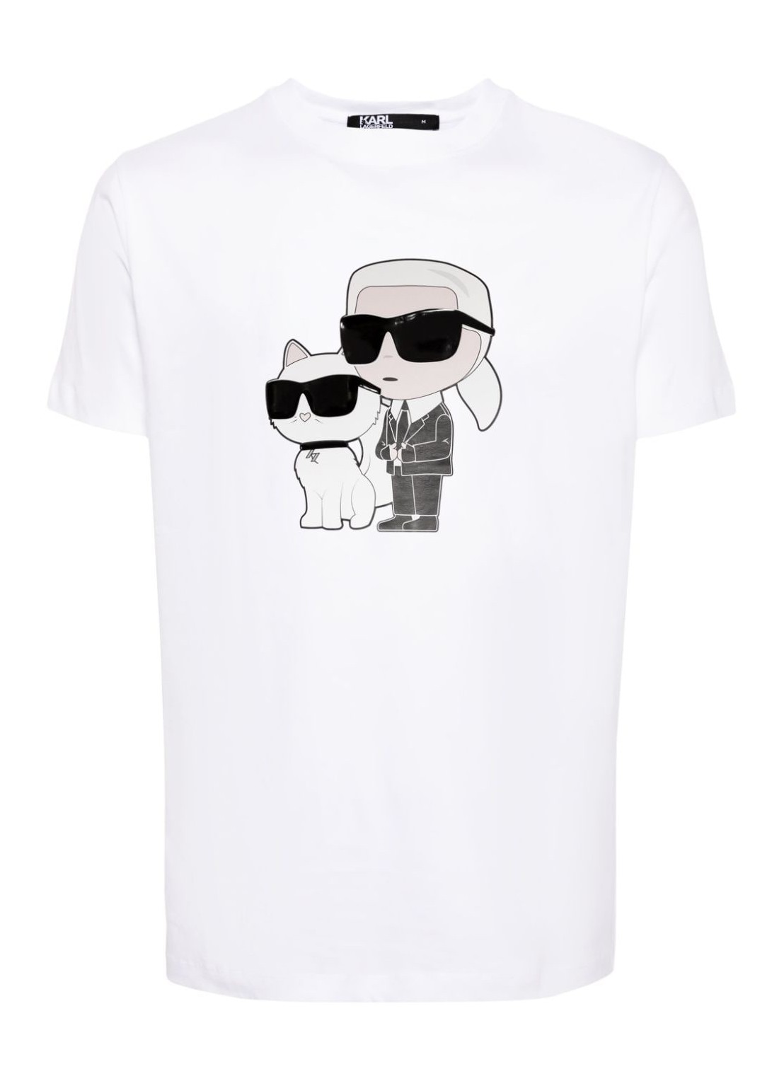 Camiseta karl lagerfeld t-shirt mant-shirt crewneck - 755061542241 10 talla blanco
 