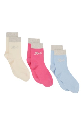 karl lagerfeld calcetines mujer k/signature mid lngth socks 3p - 240w6002 325