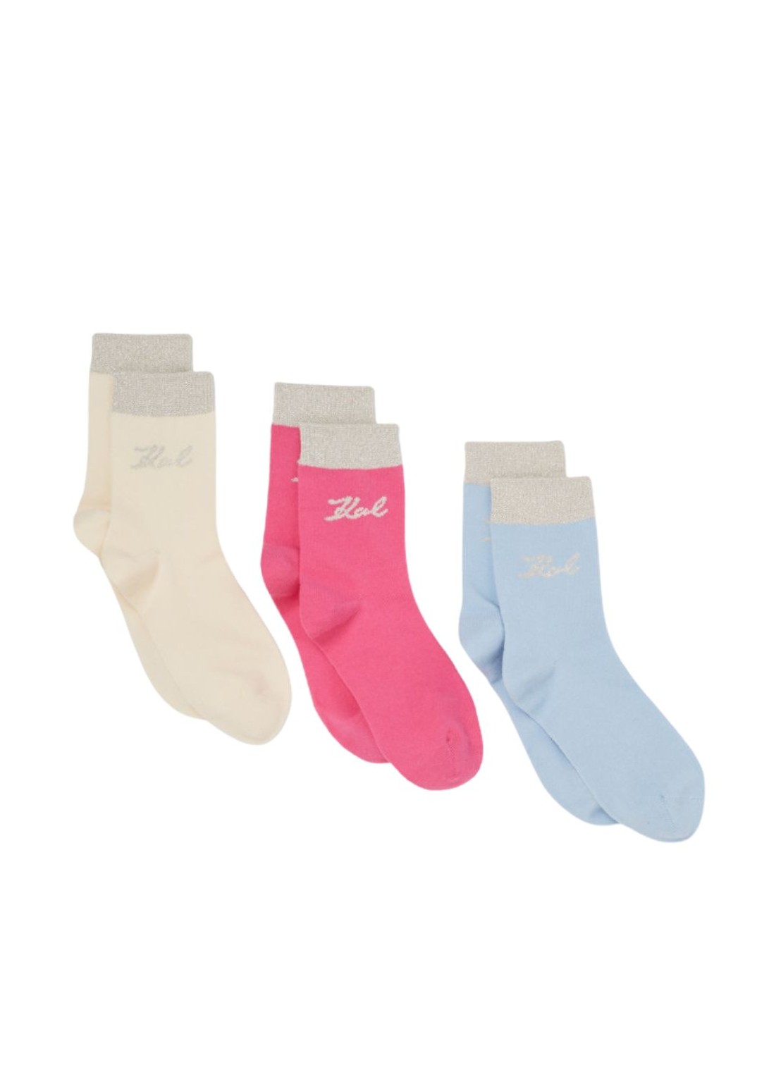 Calcetines karl lagerfeld socks womank/signature mid lngth socks 3p - 240w6002 325 talla multi
 