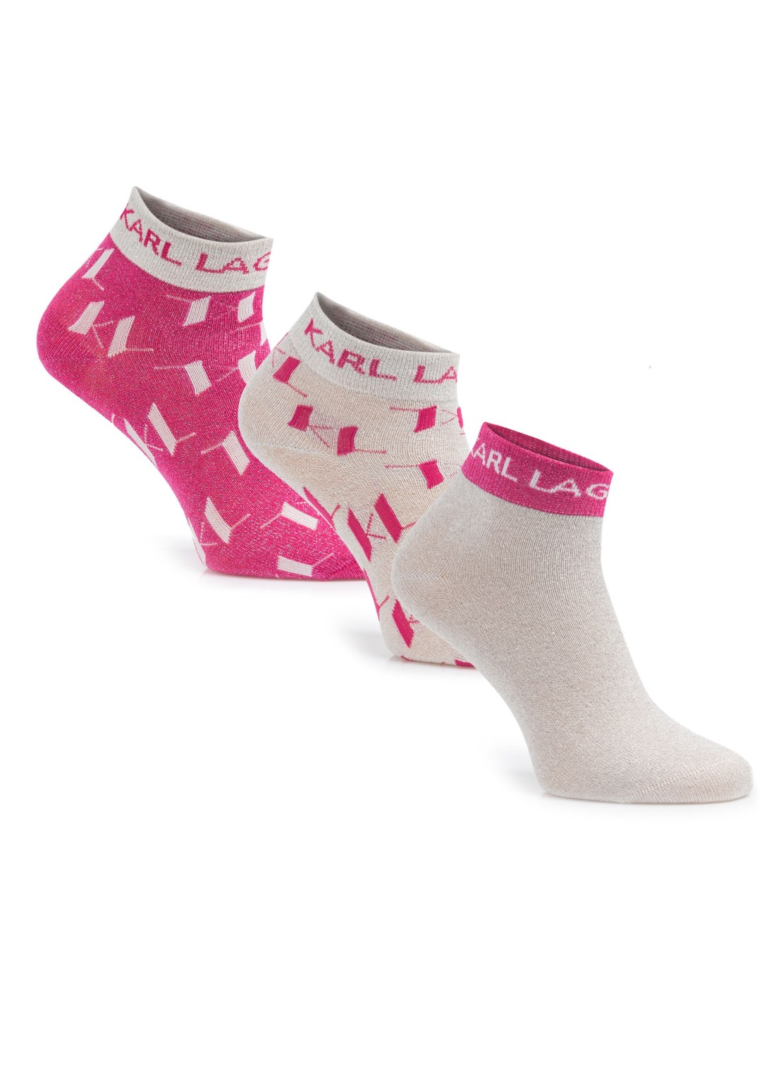 Calcetines karl lagerfeld socks womank/monogram short socks 3p - 240w6001 587 talla multi
 