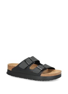 birkenstock planas mujer arizona platform flex bf black veg - 1027395 black