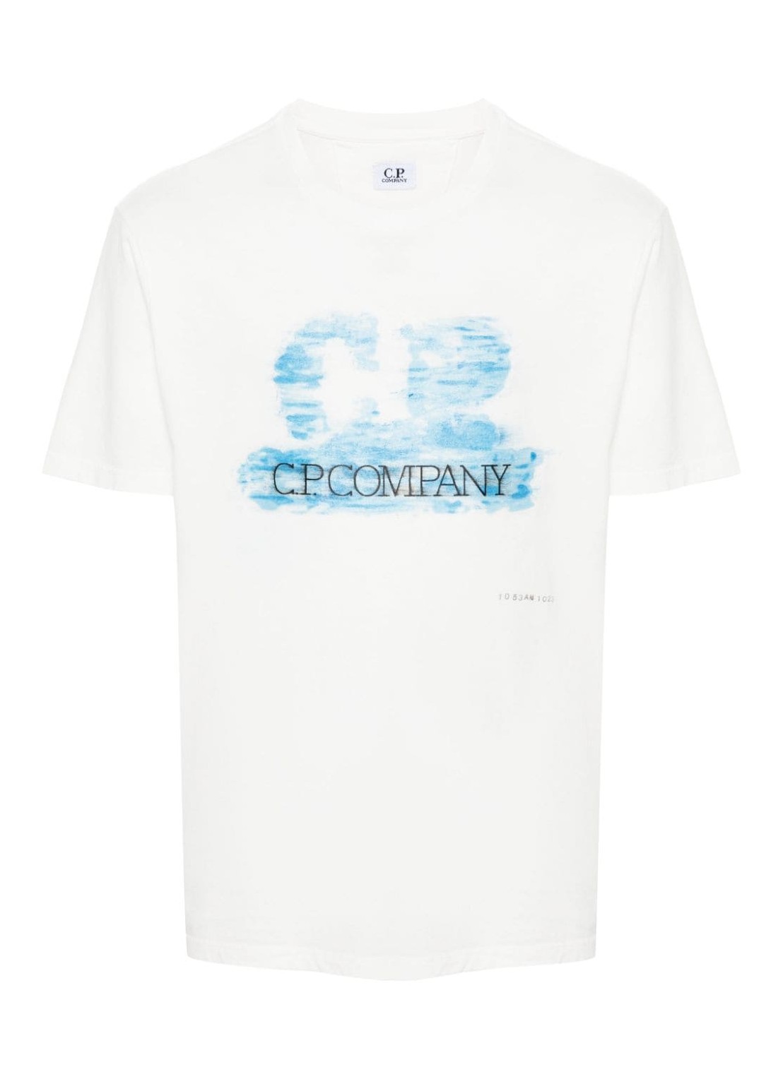 Camiseta c.p.company t-shirt man24/1 jersey artisanal logo t-shirt - 16cmts299a005431g 103 talla bla