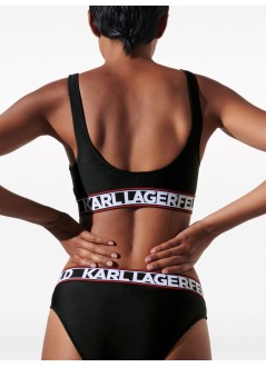 karl lagerfeld bikini sujetador mujer elongated logo bikini top - 240w2221 999