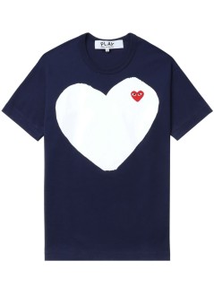 comme des garcons t-shirt manplay navy t-shirt - axt184051 navy