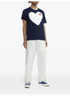 comme des garcons t-shirt manplay navy t-shirt - axt184051 navy