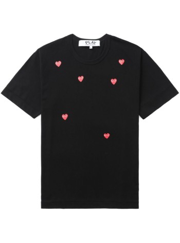 comme des garcons t-shirt manmany heart short sleeve t-shirt - axt338051 black