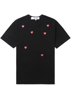 comme des garcons camiseta hombre many heart short sleeve t-shirt - axt338051 black