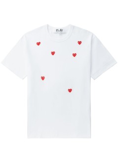 comme des garcons camiseta hombre many heart short sleeve t-shirt - axt338051 white