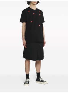 comme des garcons camiseta hombre many heart short sleeve t-shirt - axt338051 black