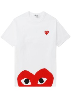 comme des garcons camiseta hombre play t-shirt - axt034051 white