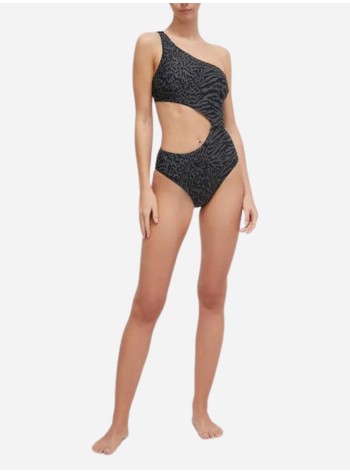 karl dna one shoulder swimsuit