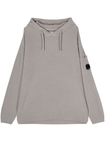 CHENILLE COTTON KNIT HOODIE