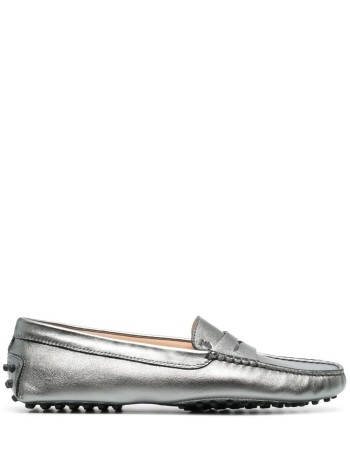 tods casual womangommini mocassino - xxw00g00010s8fb205 argento scuro