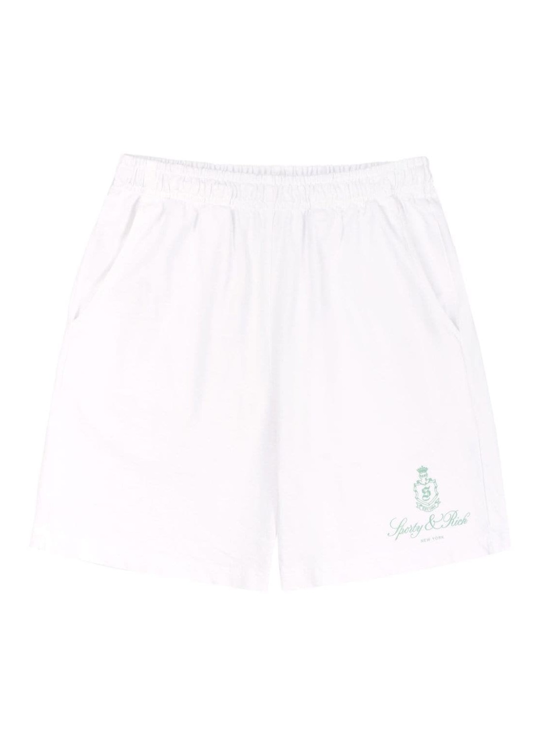 Pantalon corto sporty & rich short pant womanvendome gym shorts white/sage - sh021s412vw white talla