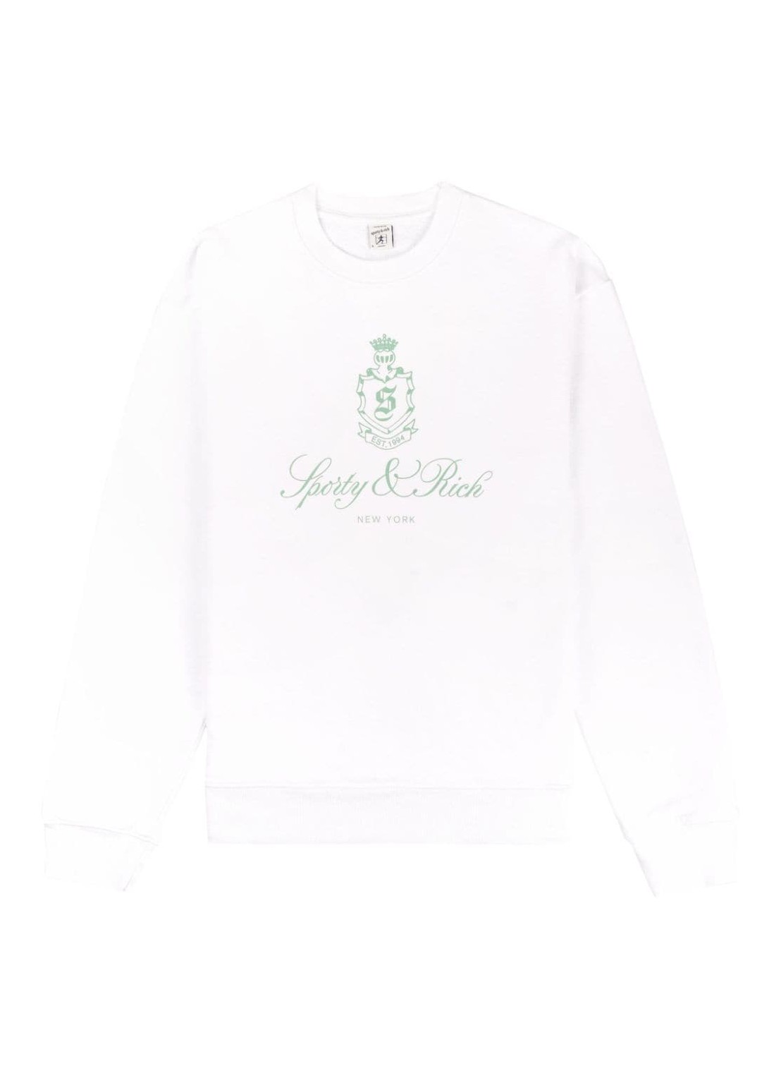 Sudadera sporty & rich sweater womanvendome crewneck white/sage - ws067s412vw white talla L
 