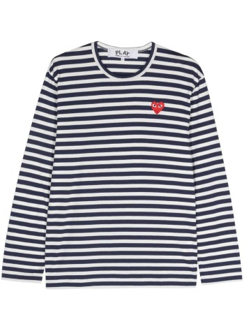 comme des garcons camiseta hombre play striped t-shirt - axt010051 navy