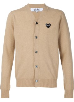 comme des garcons punto hombre play cardigan - axn024051 beige