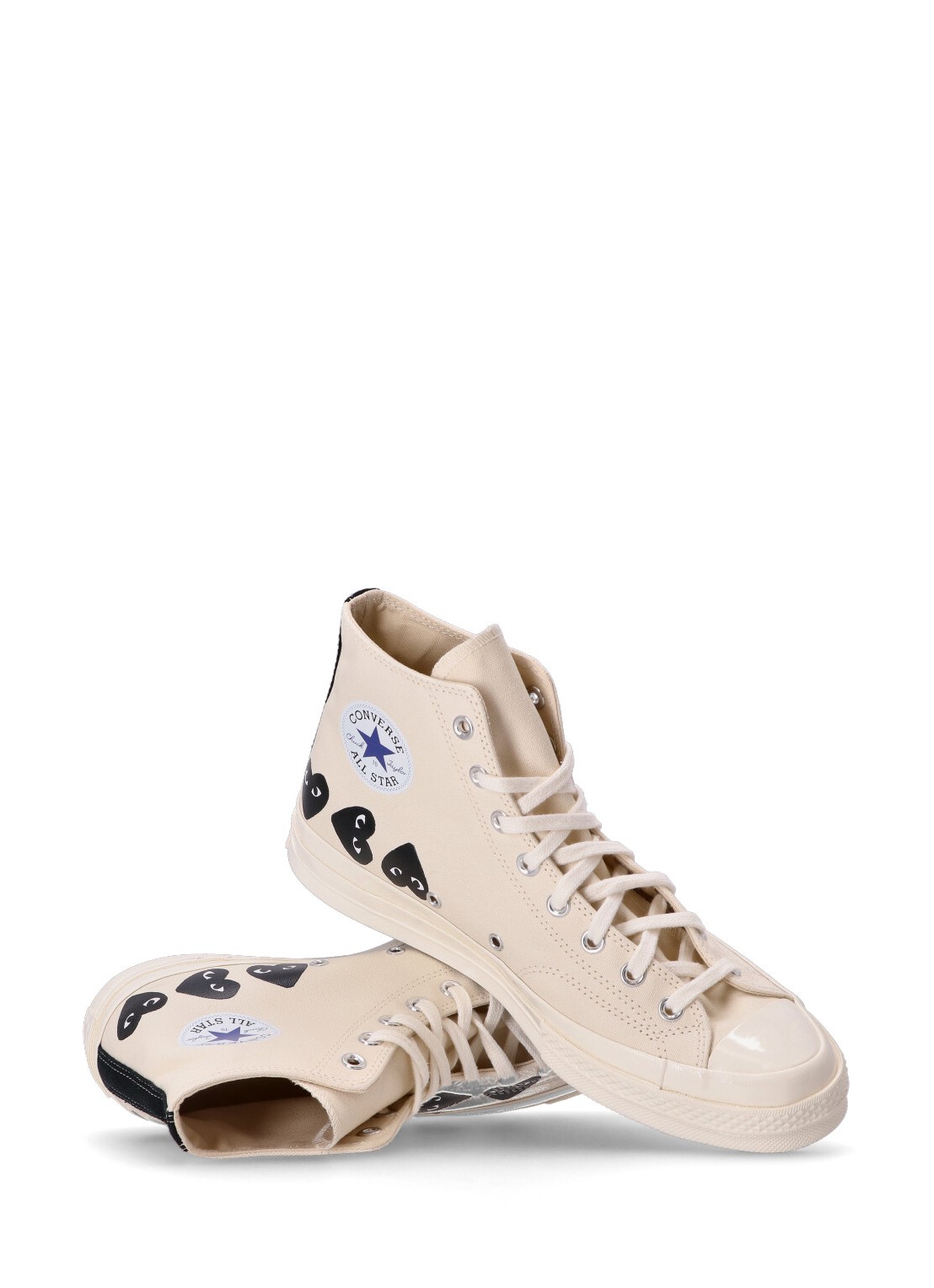 comme des garcons sneaker manp1k127 converse multi heart high top azk127001 beige Talla 41.5