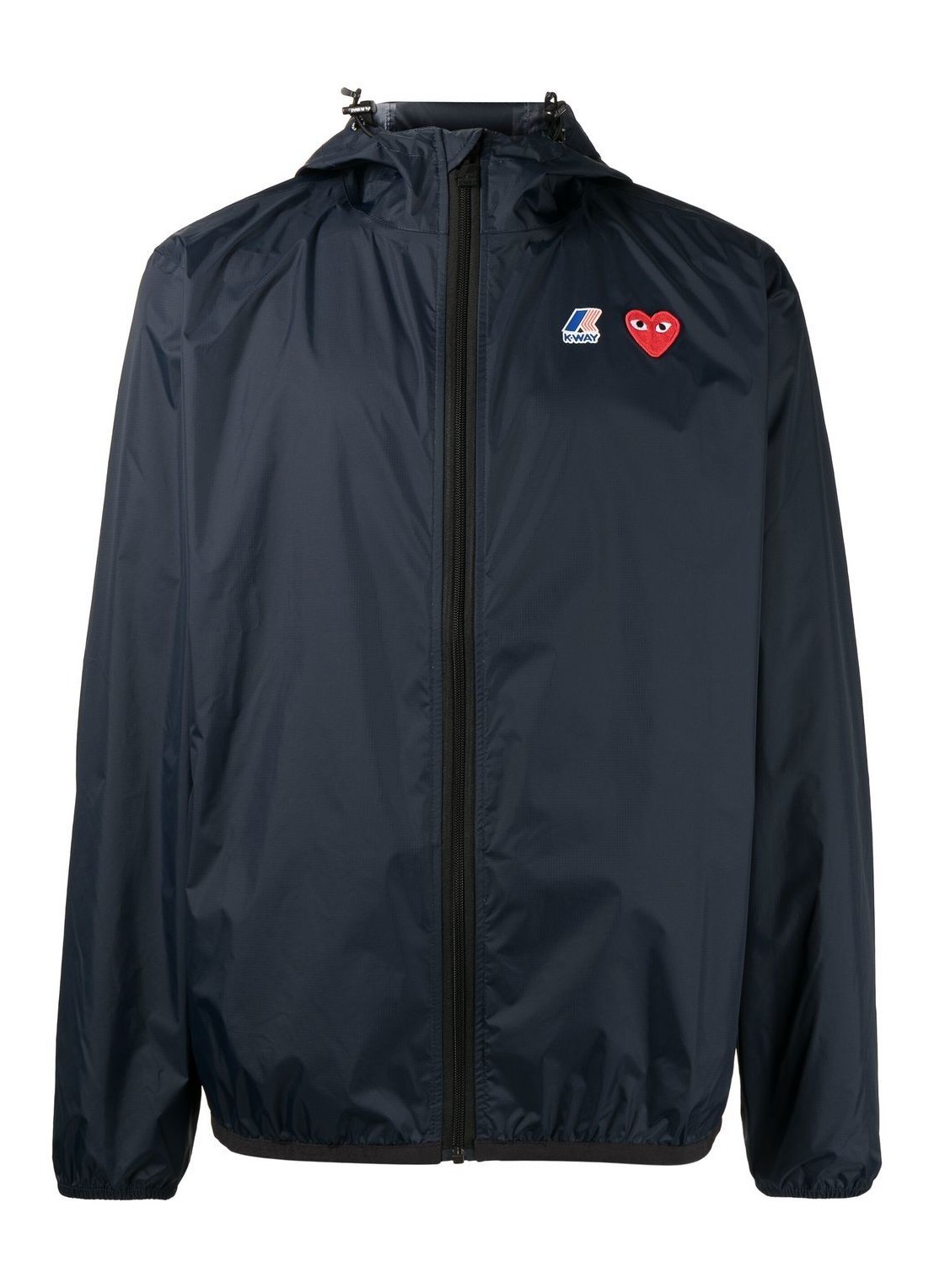 comme des garcons outerwear hombre p1j501 k way hoodie full zip azj501051 navy Talla XXL