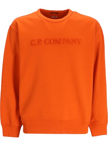 c.p.company sudadera hombre cotton diagonal fleece logo sweatshirt - 16cmss096a110044r 448