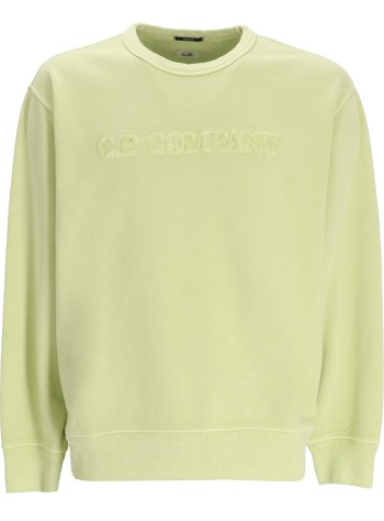 c.p.company sudadera hombre cotton diagonal fleece logo sweatshirt - 16cmss096a110044r 613