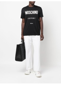 moschino couture camiseta hombre organic cotton jersey - 07075241 a1555