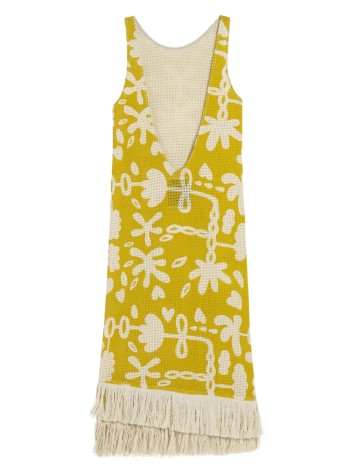 oas vestido mujer galbanum ari slip net dress - 451101 galbanum