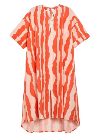 oas vestido mujer orange calima tangelo linen dress - 450101 orange calima