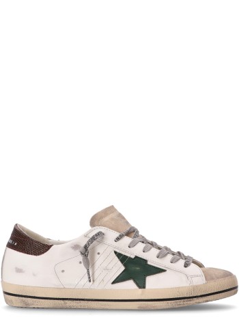 SUPER STAR LEATHER UPPER AND STAR SUEDE TOE LIZARD PRINTED 