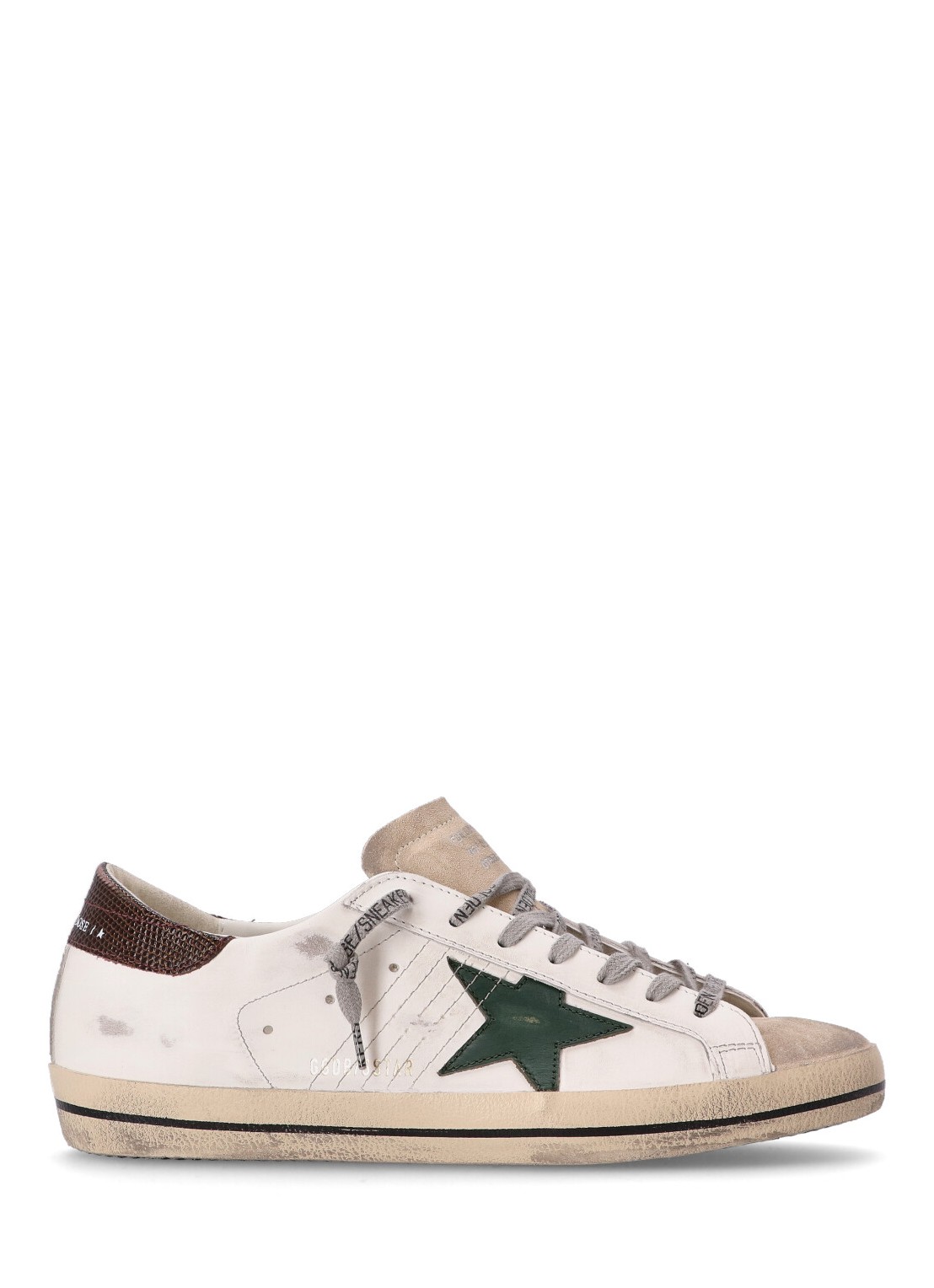 Golden Goose Super-Star Distressed Leather Sneakers Grey 37