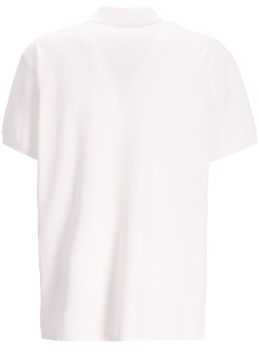 comme des garcons polo mant-shirt red emblem - axt006051 white